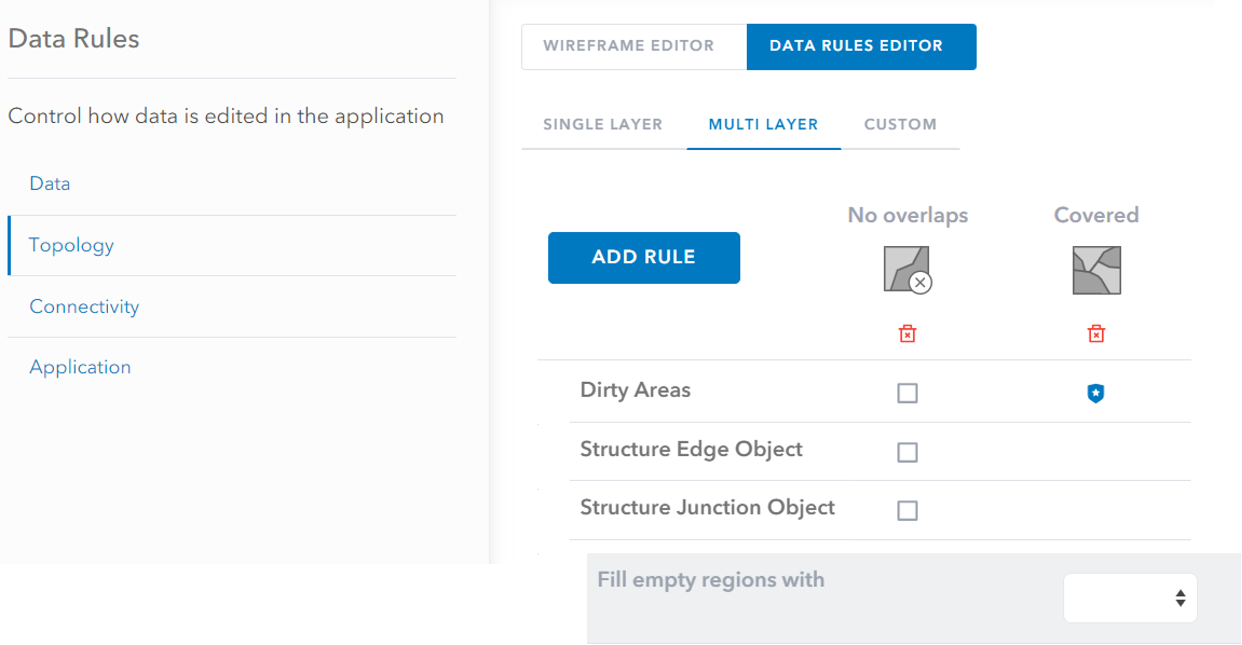 Create a topology multi layer rule